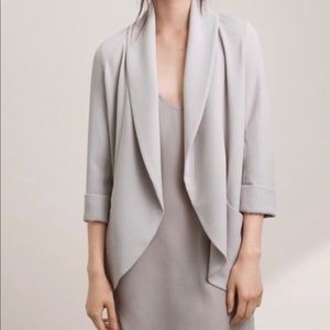 Aritzia Light Grey Shawl Blazer